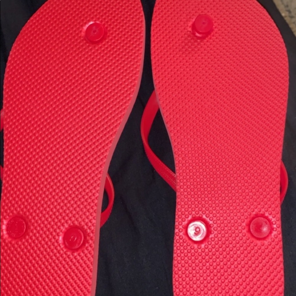 Red Flip Flops